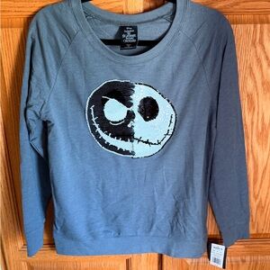 The Nightmare Before Christmas Jack Skellington Reversible sequined sweatshirt M